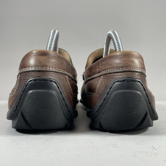 ECCO Classic Moc Men’s EU 42 8-8.5 Slip On Driving Loafer Brown Leather Shoe EUC